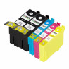 5 cartouches compatibles Epson 34XL - 2 Noir + 1 Cyan + 1 Magenta + 1 Jaune