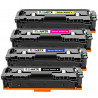 4 Toners compatibles CANON 045H - 1 Noir + 1 Cyan + 1 Magenta + 1 Jaune