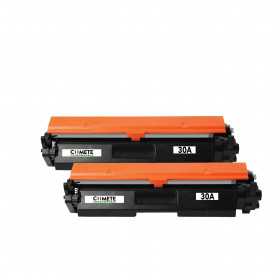 2 Cartouche de toner compatible avec HP 30A CF230A Noir