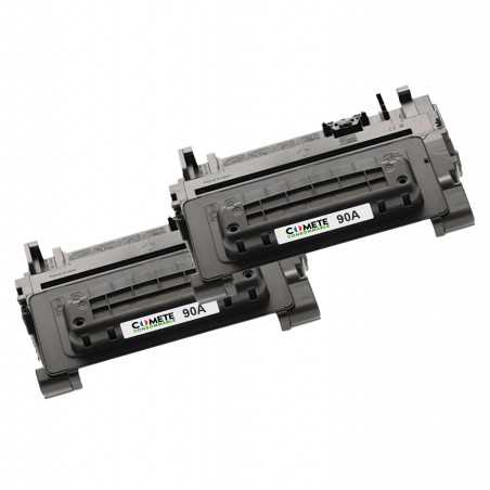 2 Toners Compatibles avec HP 90A CE390A Noir