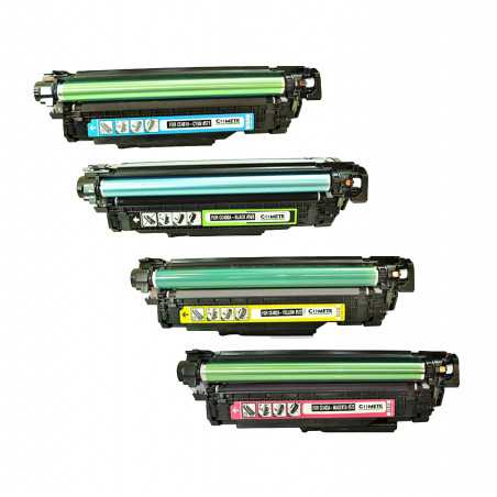 Pack de 4 Toner Compatible avec HP 507A CE400A Noir Cyan Magenta Jaune