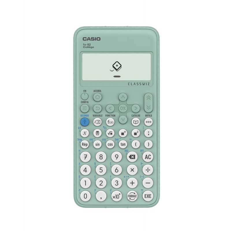 Casio Calculatrice Scolaire FX-92 collège classwiz Engineering/Scientifique Verte Casio Calculatrice Scolaire FX-92 collège classwiz Engineering/Scientifique Verte