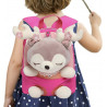 Sac à Dos Enfant École Peluche Cerf Fuschia , Léger et solide