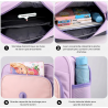 Sac à dos Cartable Primaire Poupée Princesse Violet : Léger et Solide avec Bretelles Confortables