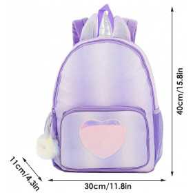 Sac à dos Enfant Licorne à Paillettes Violet