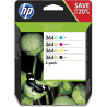 Pack de 4 cartouche originale HP 364 XL BKCMY