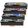 055h - Pack de 4 toners compatibles CANON 055H 3019C002 - Noir + Cyan + Magenta + Jaune
