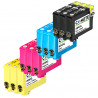 604XL - 12 Cartouches Compatibles avec Epson 604 XL Ananas - 3 Noir + 3 Cyan + 3 Magenta + 3 Jaune
