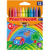 Crayons de Cire Bic Kids Plastidecor 12 Couleurs