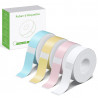 4 Rubans Adhésifs : 1 Blanc, 1 Bleu, 1 Rose et 1 Jaune Recharge pour Étiqueteuse Portable Bluetooth P21