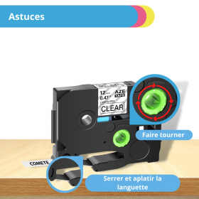 4 Rubans Adhésifs : 1 Blanc, 1 Bleu, 1 Rose et 1 Jaune Recharge pour Étiqueteuse Portable Bluetooth P21