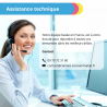 Imprimante d'étiquettes noire, Bluetooth P21, Étiqueteuse Portable avec 4 Rubans Adhésifs : 1 Blanc, 1 Bleu, 1 Rose et 1 Jaune