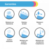 Imprimante d'étiquettes noire, Bluetooth P21, Étiqueteuse Portable avec 4 Rubans Adhésifs : 1 Blanc, 1 Bleu, 1 Rose et 1 Jaune