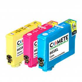 603xl Cartouche d'encre compatible Epson Cyan Magenta Jaune