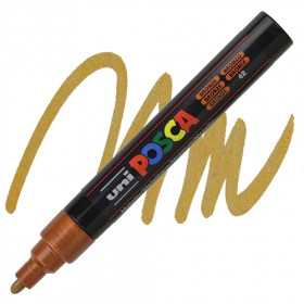 POSCA PC-5M BRONZE / Ref: PC518 / Marqueur pointe conique Médium Ecriture 2,5mm.