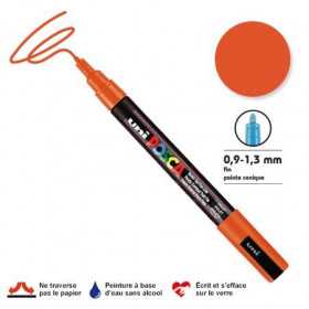 POSCA PC-5M Orange / Ref: PC56 / Marqueur pointe conique Ecriture 2,5mm.