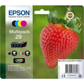 Epson - Pack de 4 Cartouches d'encre Epson Fraise 29 Noir, Cyan, Magenta et Jaune