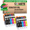 10 Cartouches Compatibles 550XL 551XL pour imprimantes Canon PIXMA PG