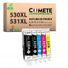 530XL 531XL - 5 Cartouches Compatibles CANON PGI-530 CLI-531 XL PGI 530 CLI 531 pour imprimantes Can