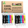 530XL 531XL- 10 Cartouches Compatibles CANON PGI-530 CLI-531 XL PGI 530 CLI 531 pour imprimantes Can