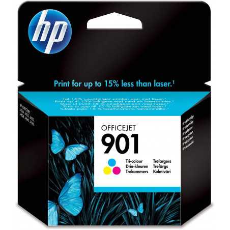 HP 901 Cartouche d'Encre authentique (CC656A) pour HP OfficeJet 4500 J4580 J4680 J4524 - Couleurs